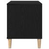 vidaXL Dulap pentru discuri de vinil Stejar Negru 100 x 38 x 48 cm