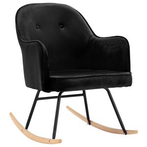 vidaXL Scaun balansoar, negru, catifea