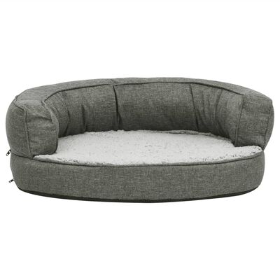 vidaXL Saltea ergonomică pat de câini, gri, 60x42 cm, aspect in/fleece