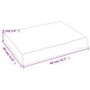 vidaXL Blat de baie, 40x30x(2-6) cm, lemn masiv netratat