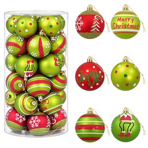 vidaXL Set de globuri de Crăciun 30 buc. Verde deschis &Oslash; 6 cm Plastic