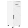 vidaXL Dulap de Baie cu ușă Alb 30 x 35 x 80 cm Lemn compozit & Metal
