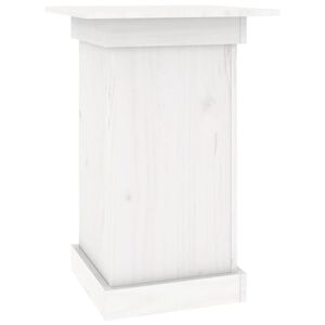 vidaXL Suport pentru flori, alb, 40x40x60 cm, lemn masiv de pin