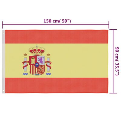 vidaXL Steag Spania și stâlp din aluminiu 4 m