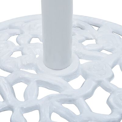 vidaXL Suport de umbrelă, alb, 12 kg, fontă, 48 cm