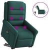 vidaXL Fotoliu electric masaj rabatabil / ridicare verde &icirc;nchis textil