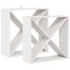 vidaXL Raft pentru vin 2 buc. Alb 62 x 25 x 62 cm Lemn de pin masiv