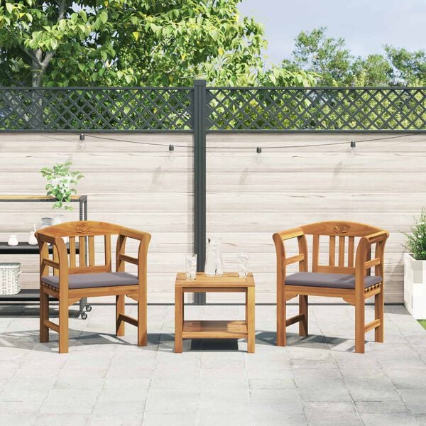 vidaXL bancă cu pernă Finisaj cu ulei natural 68,5 x 46 x 82,5 cm