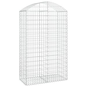 vidaXL Coș gabion arcuit, 100x50x160/180 cm, fier galvanizat