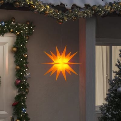 vidaXL Lumină de Crăciun cu LED, galben, 43 cm, pliabil