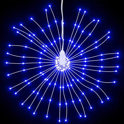 vidaXL Lumină stelară de Crăciun 140 LED-uri, 2 buc., albastru, 17 cm