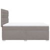 vidaXL Pat box spring cu saltea, gri taupe, 160x200 cm material textil