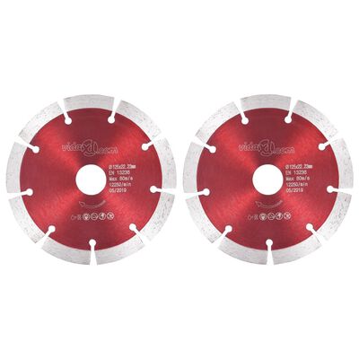 vidaXL Discuri diamantate de tăiere, 2 buc., oțel, 125 mm