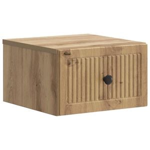 vidaXL Dulap de noapte suspendat Stejar Artizanal 33 x 34,5 x 20 cm