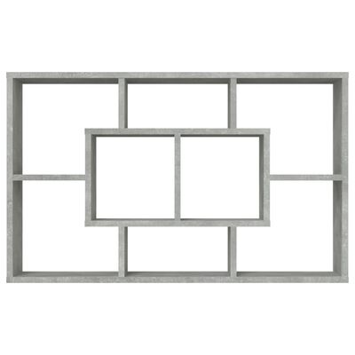 vidaXL Raft de perete, gri beton, 85x16x52,5 cm, lemn compozit