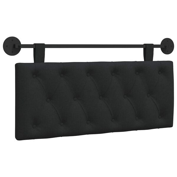 vidaXL Cap de pat suspendat Pe perete Negru 110 x 55 x 7 cm țesătură
