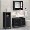 vidaXL Set de mobilier pentru baie 3 pcs Stejar Negru Lemn compozit