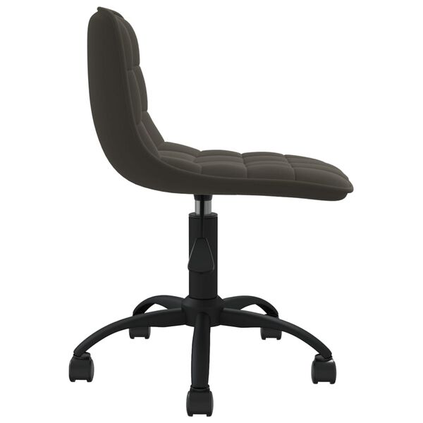 vidaXL Scaune de sufragerie pivotante, 6 buc, gri &icirc;nchis, catifea