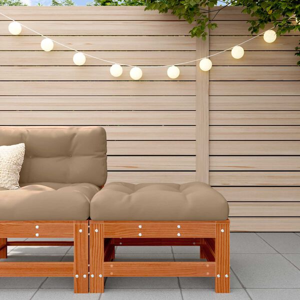 vidaXL Suport pentru picioare de grădină Lemn masiv de pin Maro Ceară