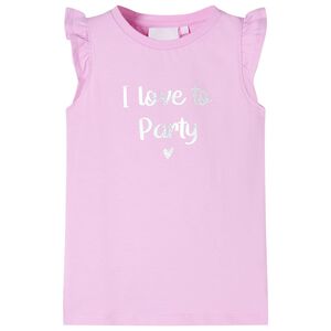 Tricou pentru copii cu m&acirc;neci cu volane, lila, 104