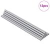 vidaXL Coroană filetată 12 buc. Argintiu 6 x 170 mm Oțel