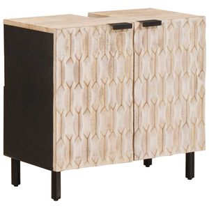 vidaXL Dulap pentru Chiuveta de Baie cu raft Alb 62 x 33 x 58 cm