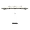 vidaXL Parasol de Grădină Nisipiu 385 x 209 x 244 cm țesătură