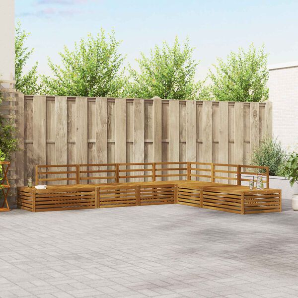 vidaXL Set de canapele de exterior 6 Bucată natural