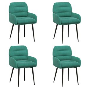 vidaXL Scaune de dining 4 buc. Catifea Turcoaz 59 x 59,5 x 90 cm