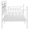 vidaXL Cadru de pat de zi cu headboard Alb 100 x 190 cm Oțel