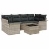 vidaXL Set de canapele pentru grădină 7 pcs Gri deschis poliratan