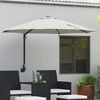 vidaXL Parasol de Grădină Nisipiu 248 x 248 x 148 cm Poliester și oțel