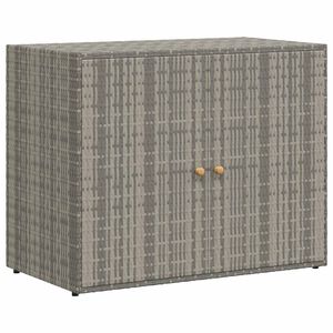 vidaXL Dulap de depozitare de grădină, gri, 100x55,5x80 cm, poliratan