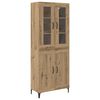 vidaXL Bufet Stejar Artizanal 69,5 x 34 x 180 cm Lemn prelucrat