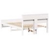vidaXL Cadru de pat cu headboard Alb 120 x 190 cm Lemn compozit