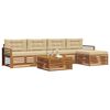 vidaXL Set de canapele de exterior cu pernă 6 pcs Natural și Bej