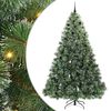 vidaXL Brad de Crăciun artificial cu 300 LED Verde 240 cm PE și PVC