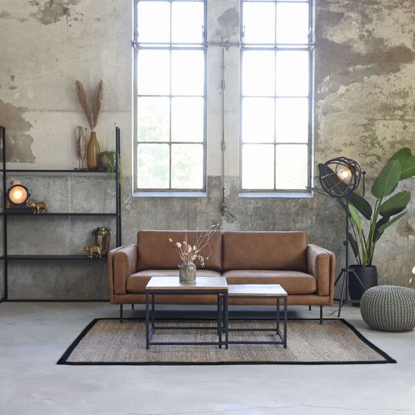 LABEL51 Fotoliu puf tricotat, măsliniu, bumbac, M