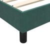 vidaXL Pat box spring cu saltea, verde &icirc;nchis, 80x210 cm, catifea
