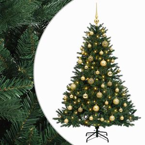vidaXL Brad de Crăciun artificial cu glob 120 cm 150 LED-uri Alb cald