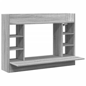 vidaXL Birou montat pe perete sonoma gri 105x48x75cm lemn prelucrat