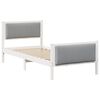 vidaXL Cadru de pat cu headboard Gri deschis 90 x 200 cm țesătură
