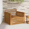 vidaXL 2 Bucată Sofa cu Brațe Lemn Solid de Acacia natural