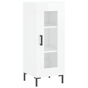 vidaXL Servantă, alb extralucios, 34,5x34x90 cm, lemn compozit