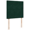vidaXL Pat box spring cu saltea, verde &icirc;nchis, 90x200 cm, catifea