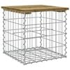 vidaXL Bancă grădină, design gabion, 43x44x42 cm, lemn pin impregnat