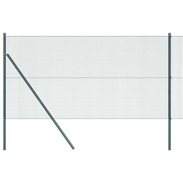 vidaXL St&acirc;lp de gard. Verde 25 x 1 m (plas&atilde; 12 x 12 mm) Oțel