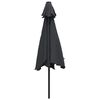 vidaXL Umbrelă de soare de exterior cu st&acirc;lp metalic, negru, 300 cm