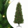 vidaXL Brad de Crăciun cu 300 LED cu suport Verde 240 cm PE