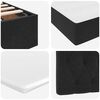 vidaXL Pat cu storage cu saltea Negru 120 x 190 cm Catifea